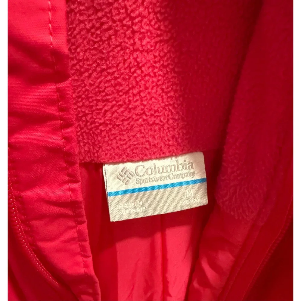 Columbia Girls Pink Snow Pants Insulated Bibs Ski Overalls Size Medium 10/12